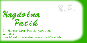 magdolna patik business card